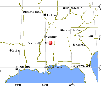 New Houlka, Mississippi map