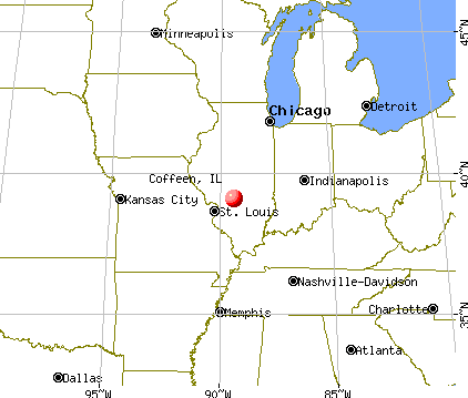 Coffeen, Illinois map