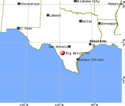 Big Wells, Texas map