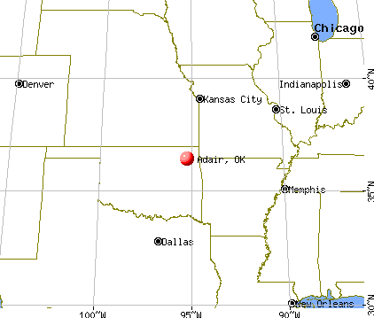 Adair, Oklahoma map