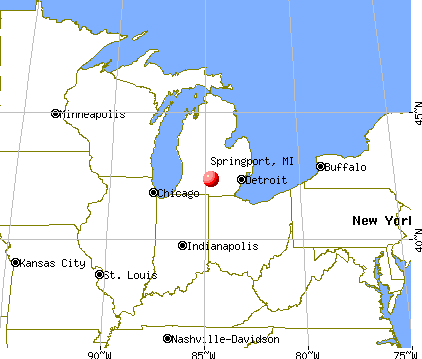 Springport, Michigan map