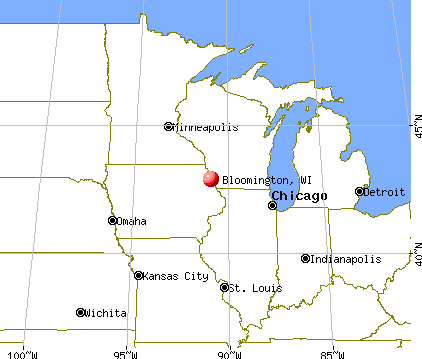 Bloomington, Wisconsin map