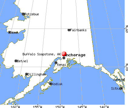 Buffalo Soapstone, Alaska map