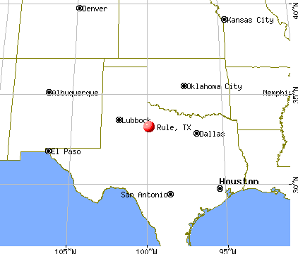 Rule, Texas map