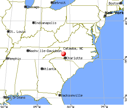 Catawba, North Carolina map