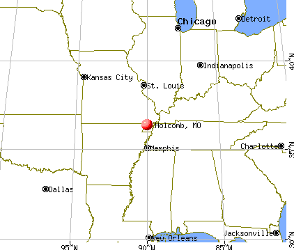 Holcomb, Missouri map