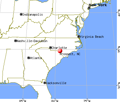 Prospect, North Carolina map