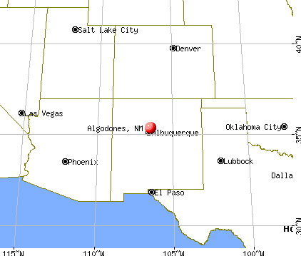 Algodones, New Mexico map