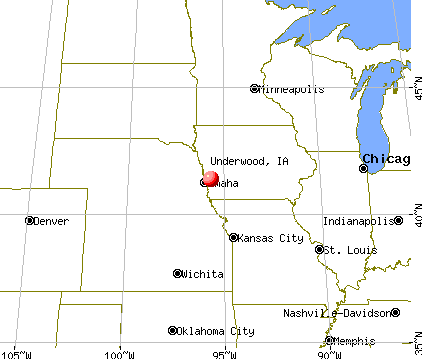 Underwood, Iowa map