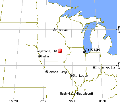 Keystone, Iowa map