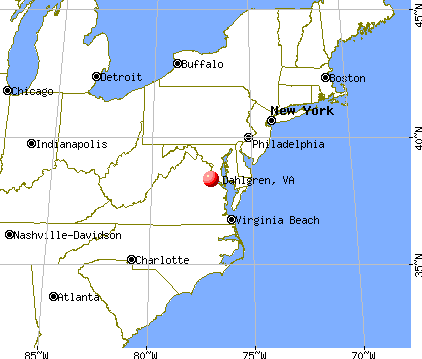Dahlgren, Virginia map