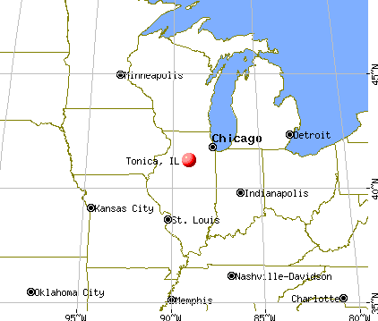 Tonica, Illinois map