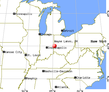 Wayne Lakes, Ohio map