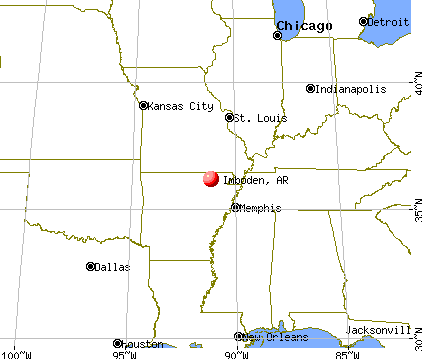 Imboden, Arkansas map