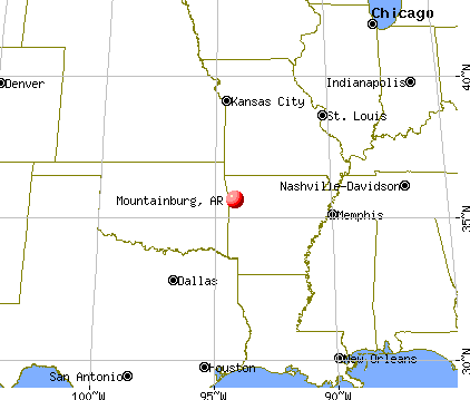 Mountainburg, Arkansas map