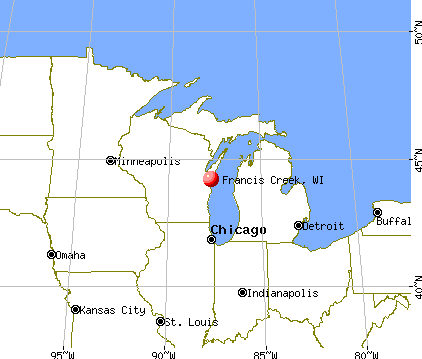 Francis Creek, Wisconsin map