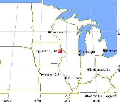 Hopkinton, Iowa map