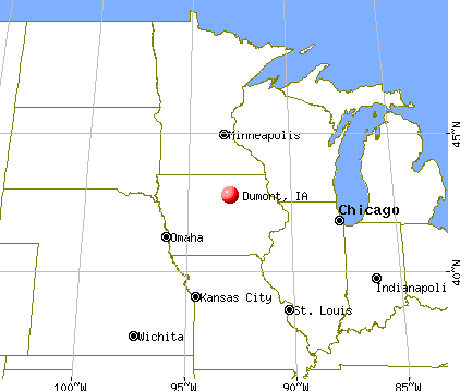 Dumont, Iowa map