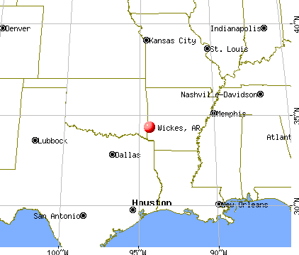 Wickes, Arkansas map