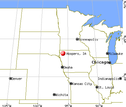 Hospers, Iowa map