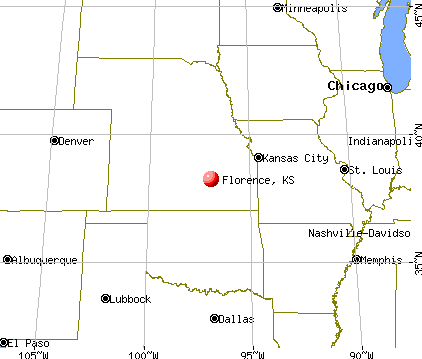 Florence, Kansas map