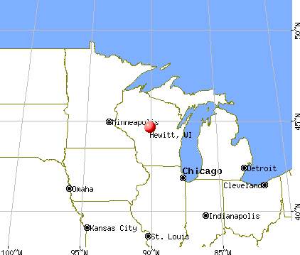 Hewitt, Wisconsin map