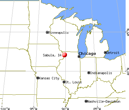 Sabula, Iowa map