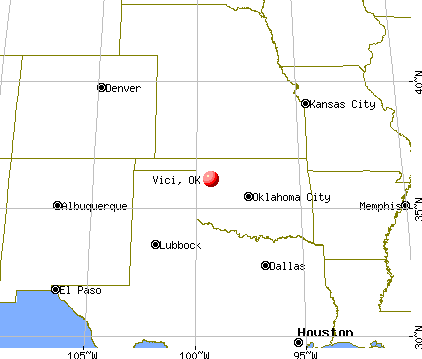Vici, Oklahoma map