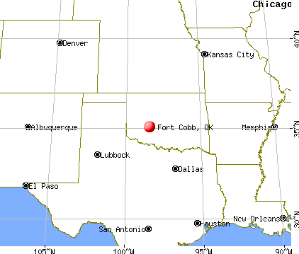 Fort Cobb, Oklahoma map