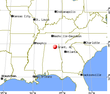 Grant, Alabama map