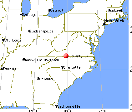 Stuart, Virginia map