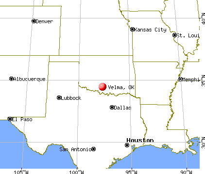 Velma, Oklahoma map