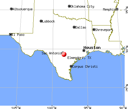 Elmendorf, Texas map