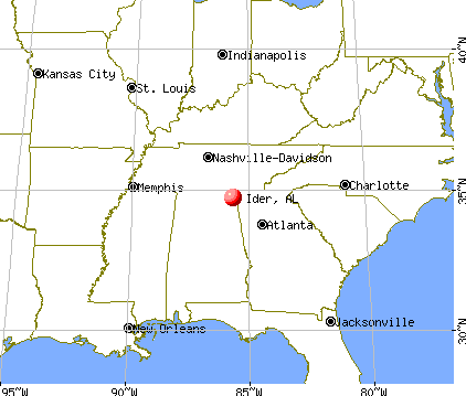 Ider, Alabama map