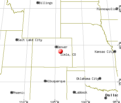 Simla, Colorado map