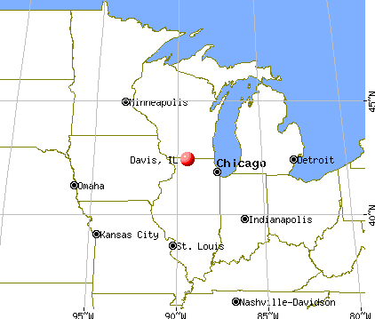 Davis, Illinois map