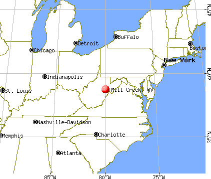 Mill Creek, West Virginia map