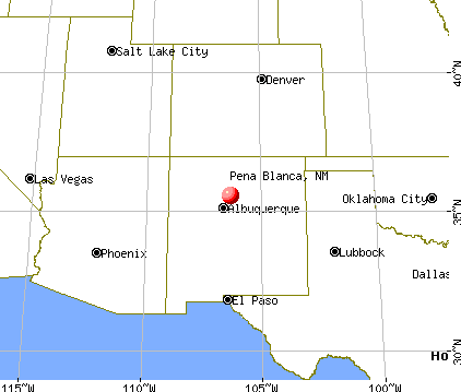 Pena Blanca, New Mexico map