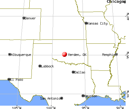 Verden, Oklahoma map