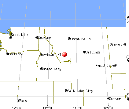 Sheridan, Montana map