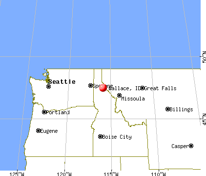 Wallace, Idaho map