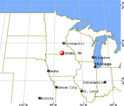 Alden, Minnesota map