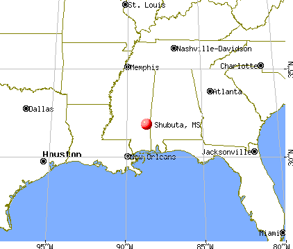 Shubuta, Mississippi map