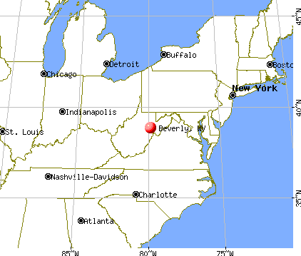 Beverly, West Virginia map