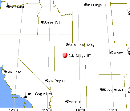 Oak City, Utah map