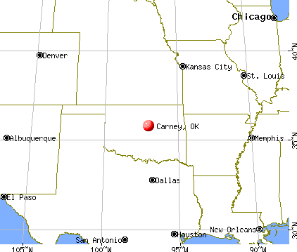 Carney, Oklahoma map