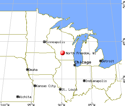 North Freedom, Wisconsin map
