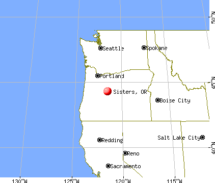 Sisters, Oregon map