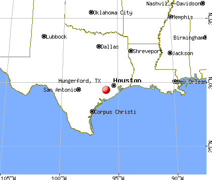 Hungerford, Texas map