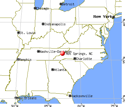 Hot Springs, North Carolina map